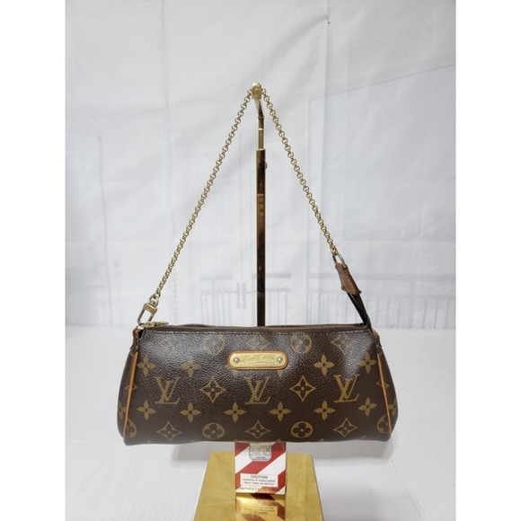 Louis Vuitton Monogram Canvas Eva Pochette Bag Brown